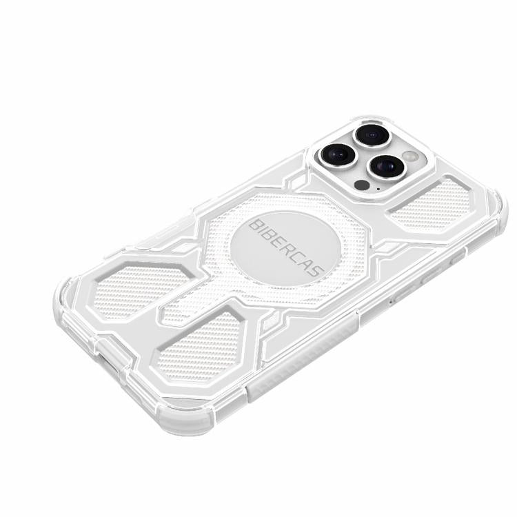 For iPhone 16 Pro Max BIBERCAS Transparent Color Series MagSafe Air Bag Shockproof Phone Case