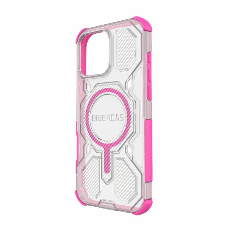 For iPhone 16 Pro Max BIBERCAS Transparent Color Series MagSafe Air Bag Shockproof Phone Case