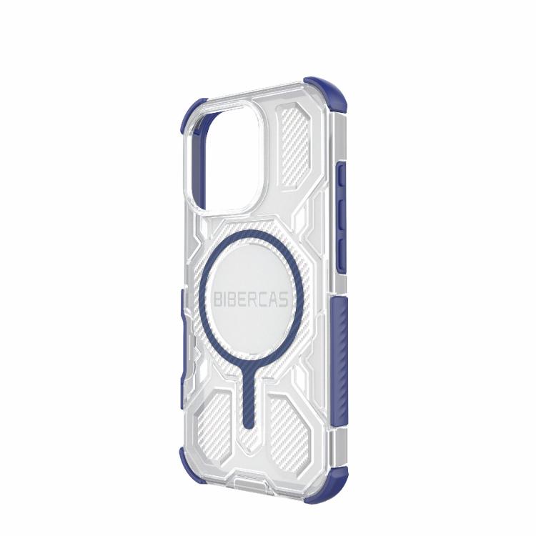 For iPhone 16 Pro BIBERCAS Transparent Color Series MagSafe Air Bag Shockproof Phone Case