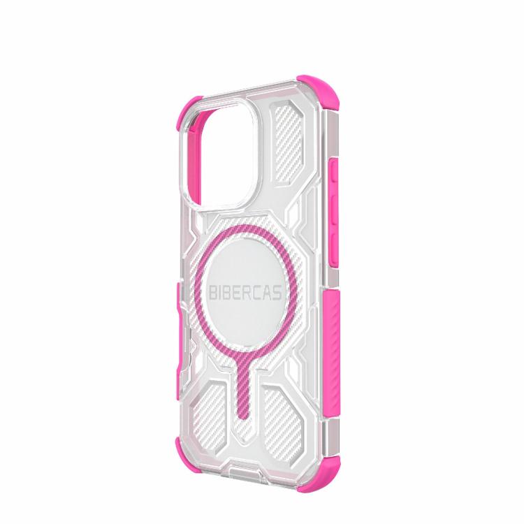 For iPhone 16 Pro BIBERCAS Transparent Color Series MagSafe Air Bag Shockproof Phone Case