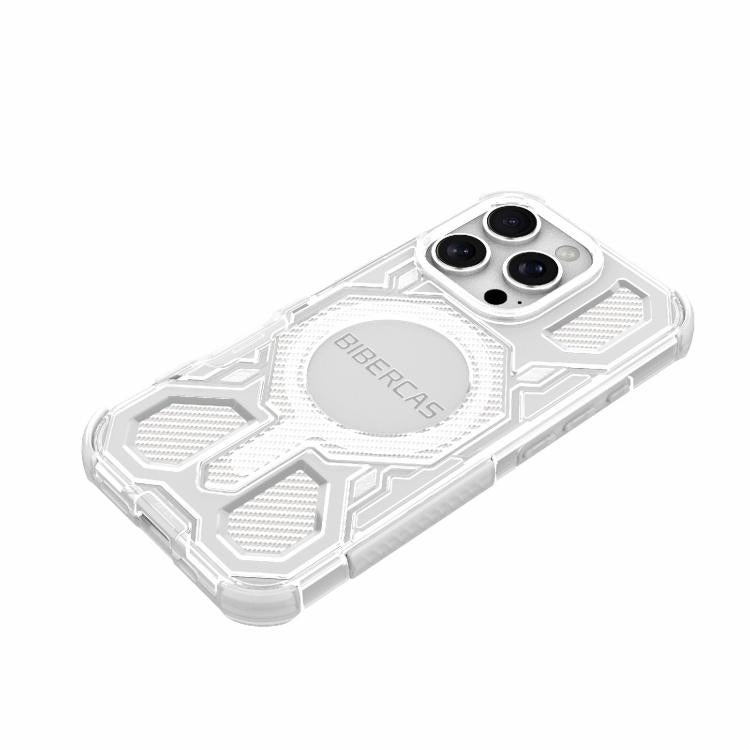 For iPhone 16 Pro BIBERCAS Transparent Color Series MagSafe Air Bag Shockproof Phone Case