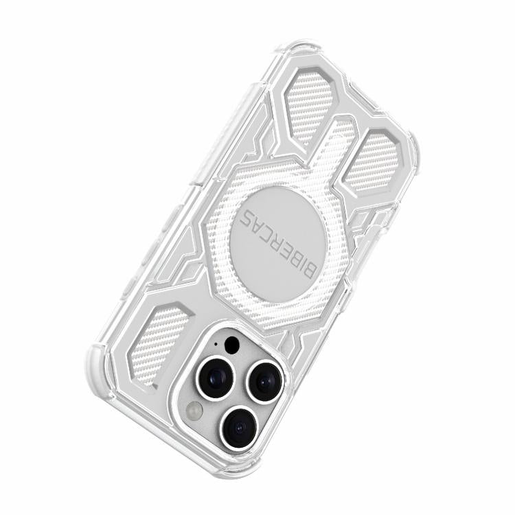 For iPhone 16 Pro BIBERCAS Transparent Color Series MagSafe Air Bag Shockproof Phone Case