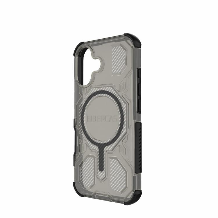 For iPhone 16 BIBERCAS Transparent Color Series MagSafe Air Bag Shockproof Phone Case
