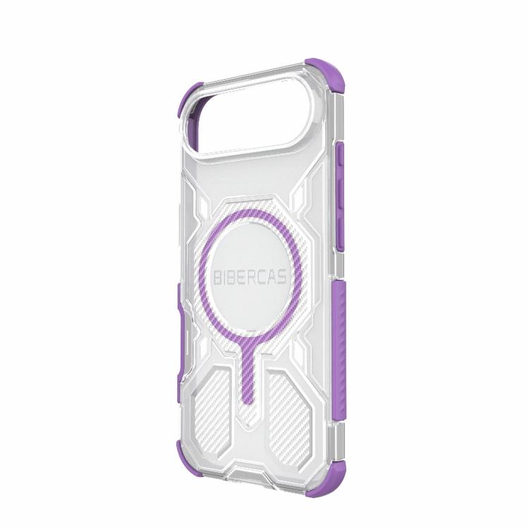 For iPhone Air BIBERCAS Transparent Color Series MagSafe Air Bag Shockproof Phone Case