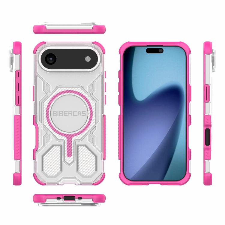 For iPhone Air BIBERCAS Transparent Color Series MagSafe Air Bag Shockproof Phone Case