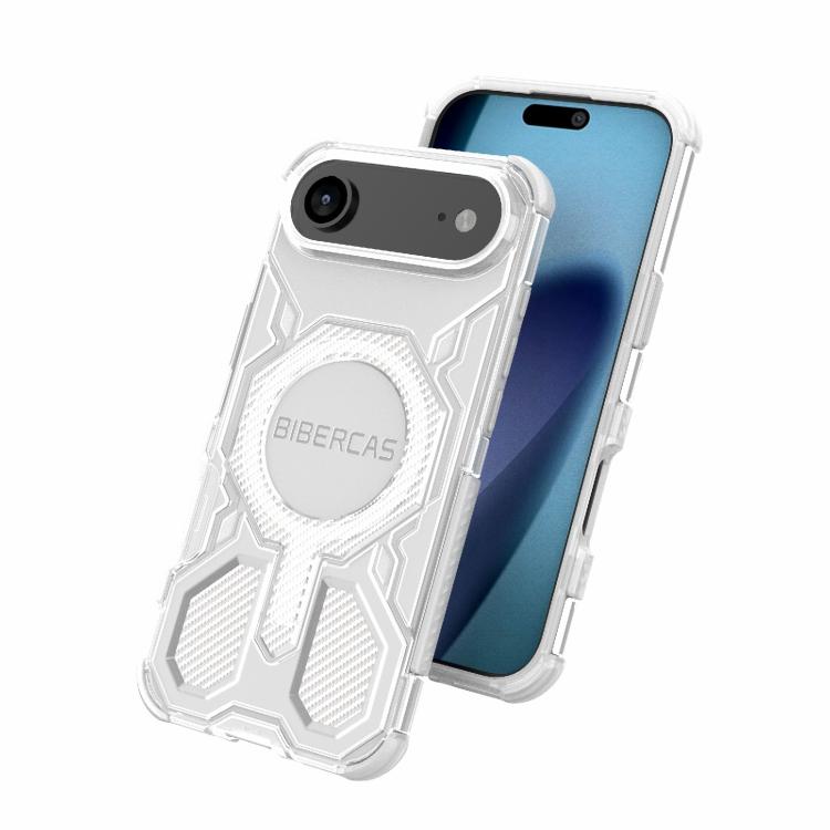 For iPhone Air BIBERCAS Transparent Color Series MagSafe Air Bag Shockproof Phone Case