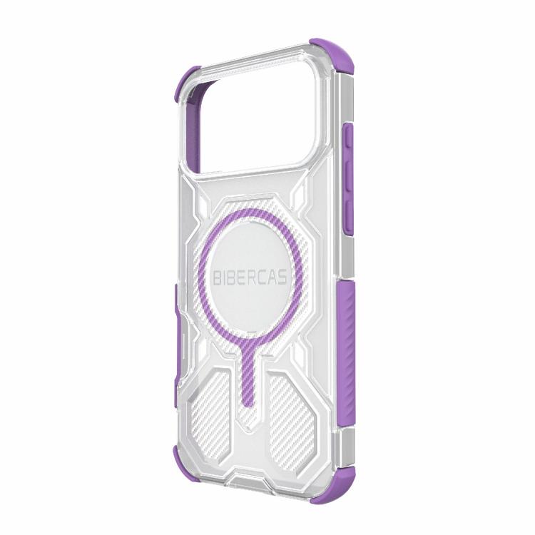 For iPhone 17 Pro Max BIBERCAS Transparent Color Series MagSafe Air Bag Shockproof Phone Case
