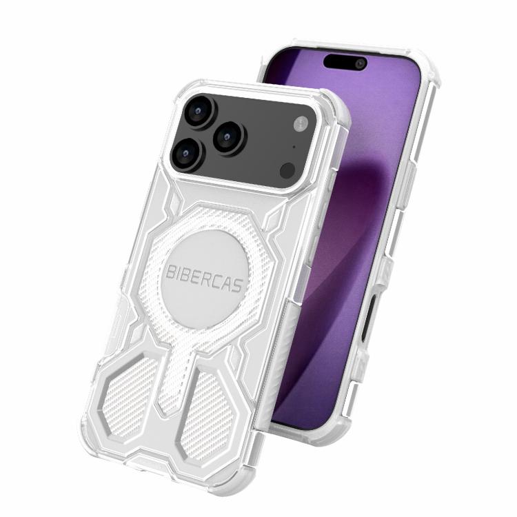 For iPhone 17 Pro Max BIBERCAS Transparent Color Series MagSafe Air Bag Shockproof Phone Case