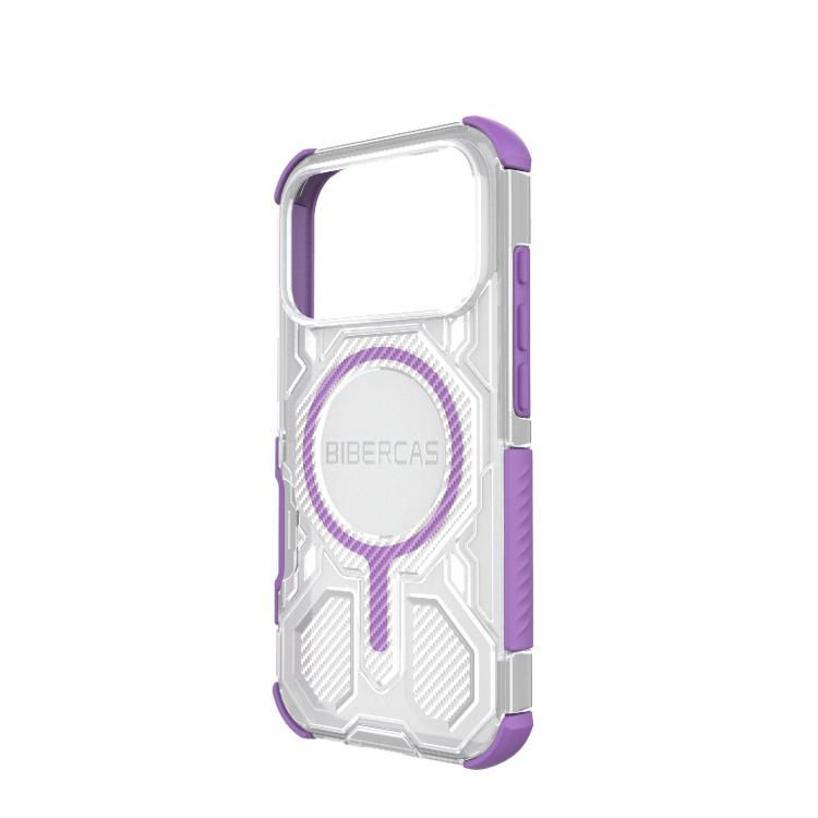 For iPhone 17 Pro BIBERCAS Transparent Color Series MagSafe Air Bag Shockproof Phone Case