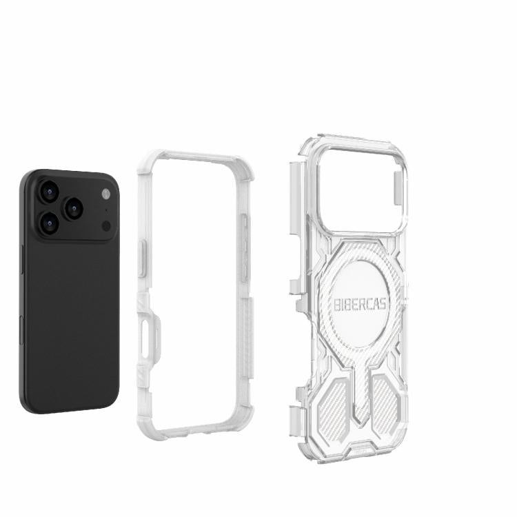 For iPhone 17 Pro BIBERCAS Transparent Color Series MagSafe Air Bag Shockproof Phone Case