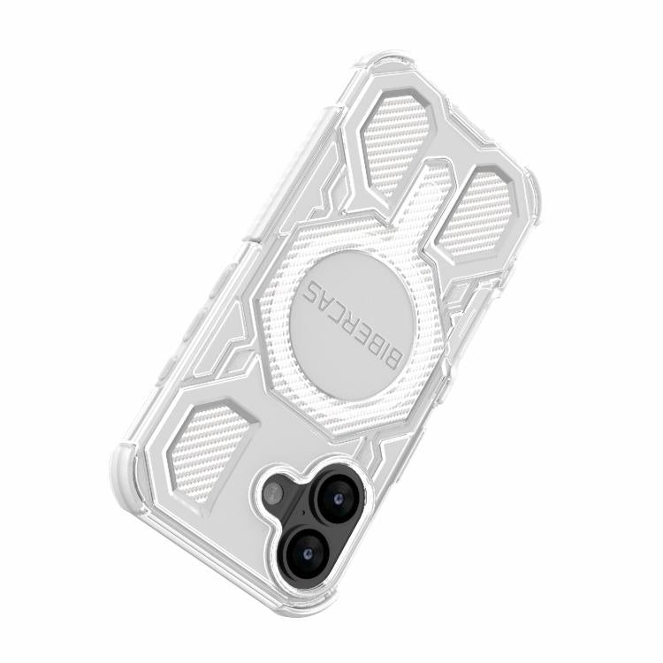 For iPhone 17 BIBERCAS Transparent Color Series MagSafe Air Bag Shockproof Phone Case