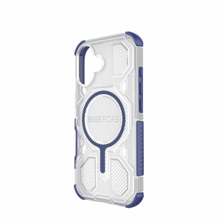 For iPhone 17 BIBERCAS Transparent Color Series MagSafe Air Bag Shockproof Phone Case