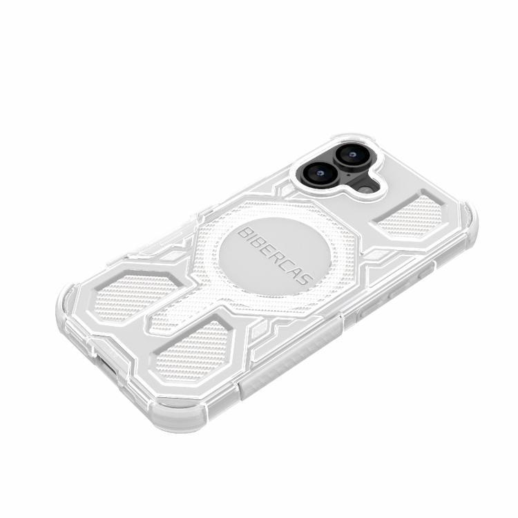 For iPhone 17 BIBERCAS Transparent Color Series MagSafe Air Bag Shockproof Phone Case