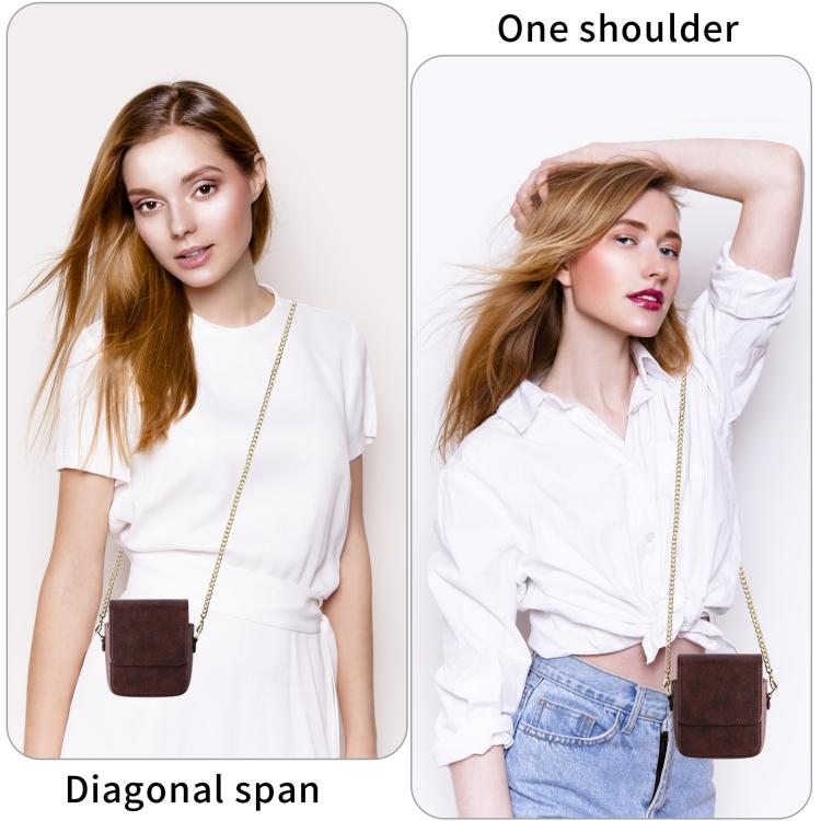 For Motorola Razr 60 / 50 / 40 Ultra Mini Long Shoulder Chain Crossbody Folding Magnetic Leather Phone Bag