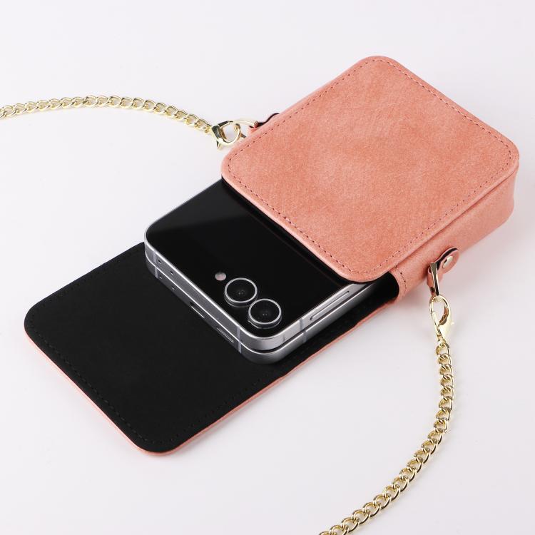 For Motorola Razr 60 / 50 / 40 Ultra Mini Long Shoulder Chain Crossbody Folding Magnetic Leather Phone Bag