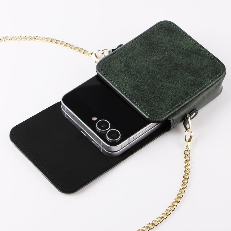 For Motorola Razr 60 / 50 / 40 Ultra Mini Long Shoulder Chain Crossbody Folding Magnetic Leather Phone Bag