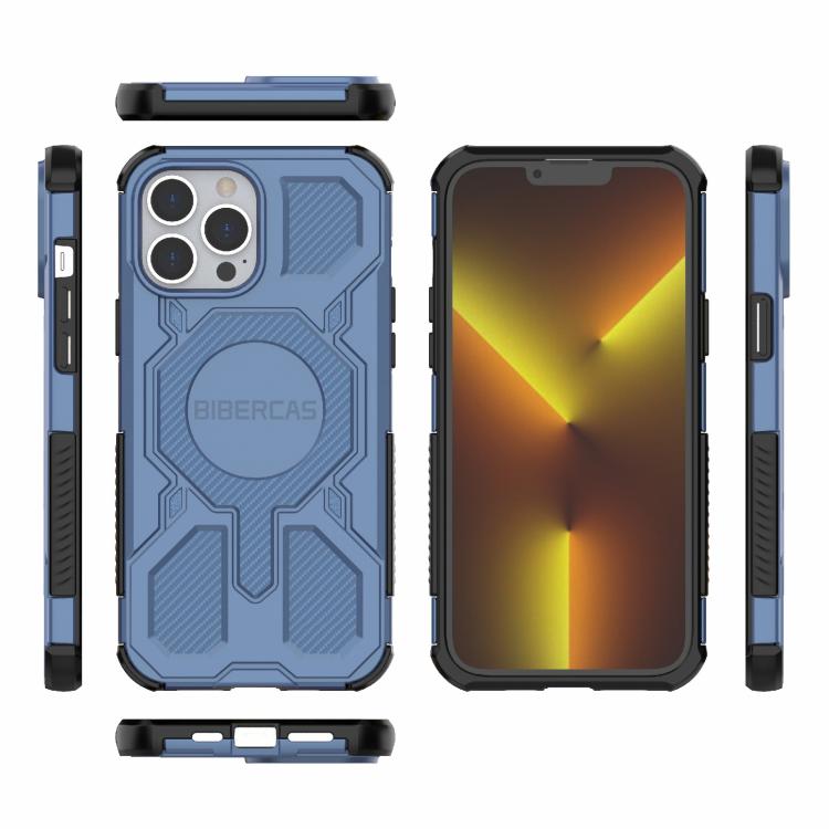 For iPhone 13 Pro Max BIBERCAS Real Color Series MagSafe Shockproof Phone Case