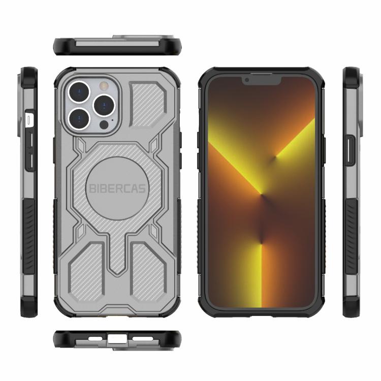For iPhone 13 Pro Max BIBERCAS Real Color Series MagSafe Shockproof Phone Case