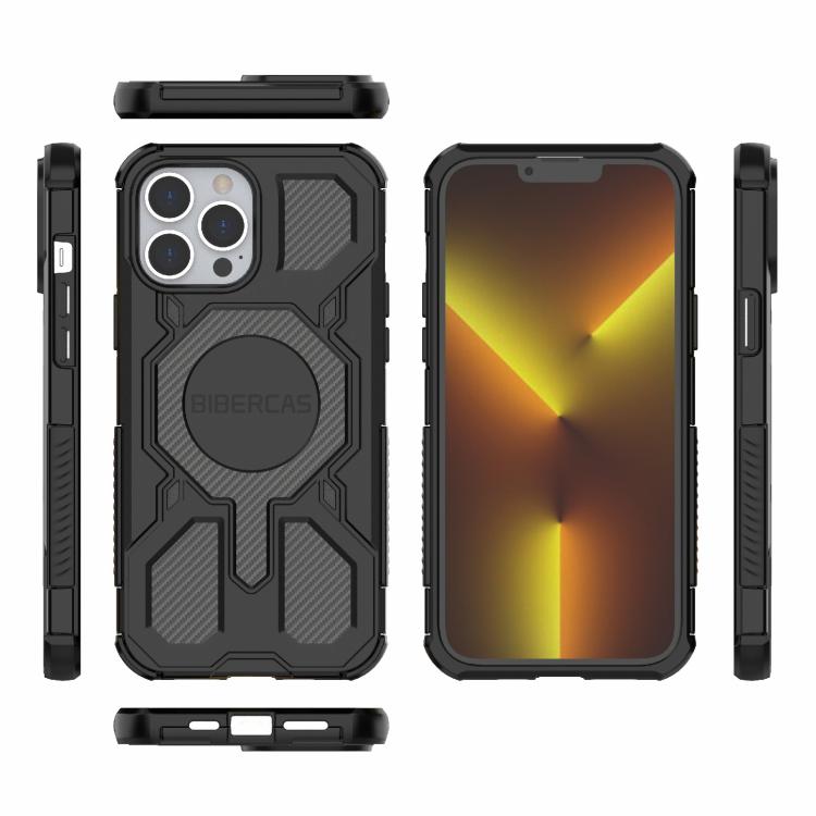 For iPhone 13 Pro Max BIBERCAS Real Color Series MagSafe Shockproof Phone Case