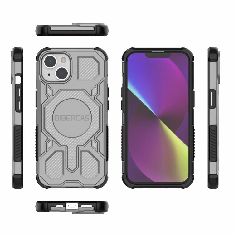 For iPhone 13 / 14 BIBERCAS Real Color Series MagSafe Shockproof Phone Case