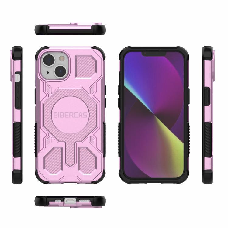 For iPhone 13 / 14 BIBERCAS Real Color Series MagSafe Shockproof Phone Case
