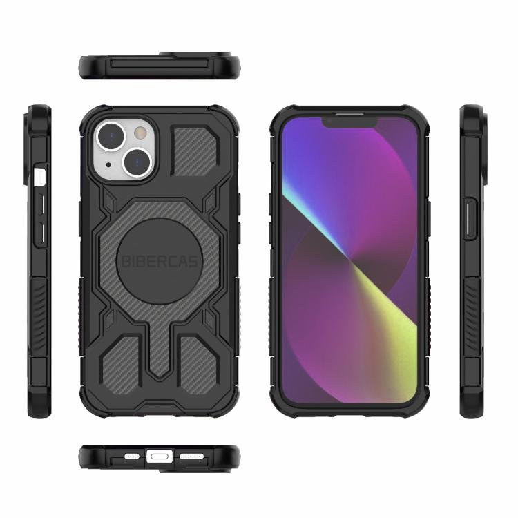 For iPhone 13 / 14 BIBERCAS Real Color Series MagSafe Shockproof Phone Case