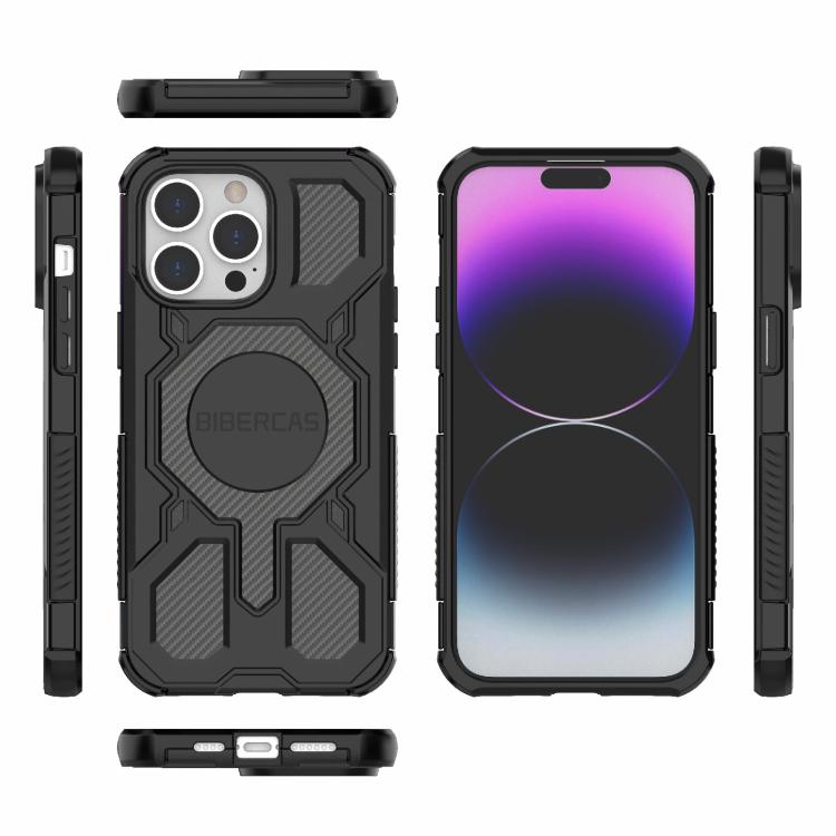 For iPhone 14 Pro Max BIBERCAS Real Color Series MagSafe Shockproof Phone Case