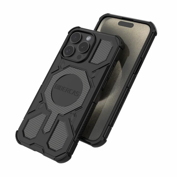 For iPhone 15 Pro Max BIBERCAS Real Color Series MagSafe Shockproof Phone Case