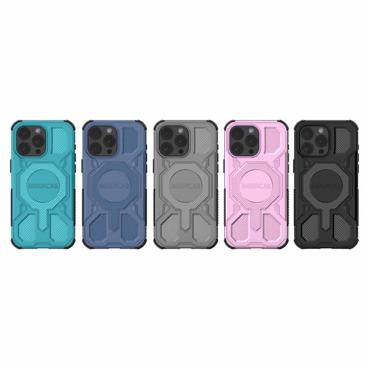 For iPhone 15 Pro Max BIBERCAS Real Color Series MagSafe Shockproof Phone Case