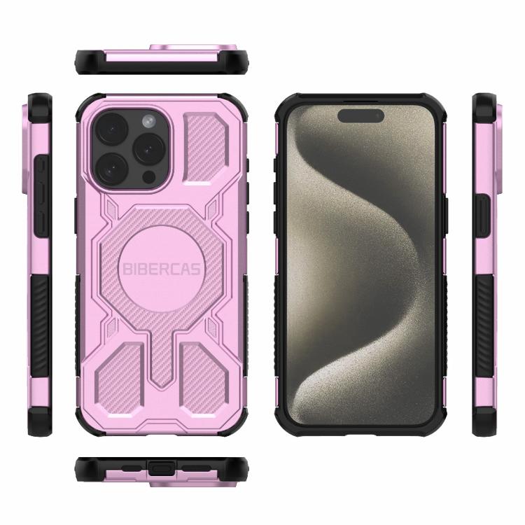 For iPhone 15 Pro Max BIBERCAS Real Color Series MagSafe Shockproof Phone Case