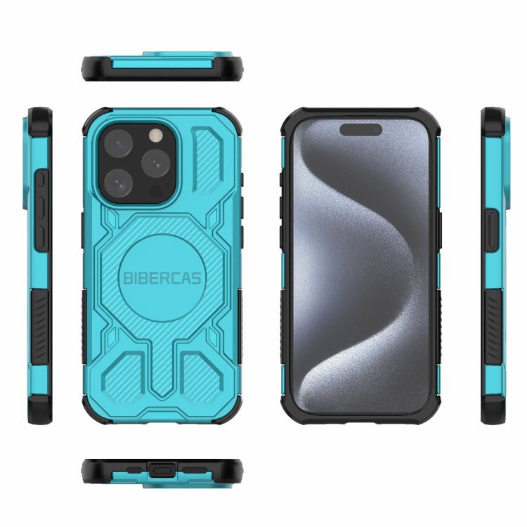 For iPhone 15 Pro BIBERCAS Real Color Series MagSafe Shockproof Phone Case