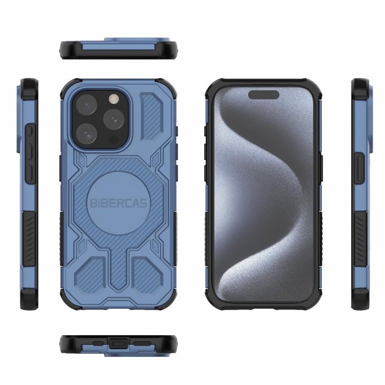 For iPhone 15 Pro BIBERCAS Real Color Series MagSafe Shockproof Phone Case