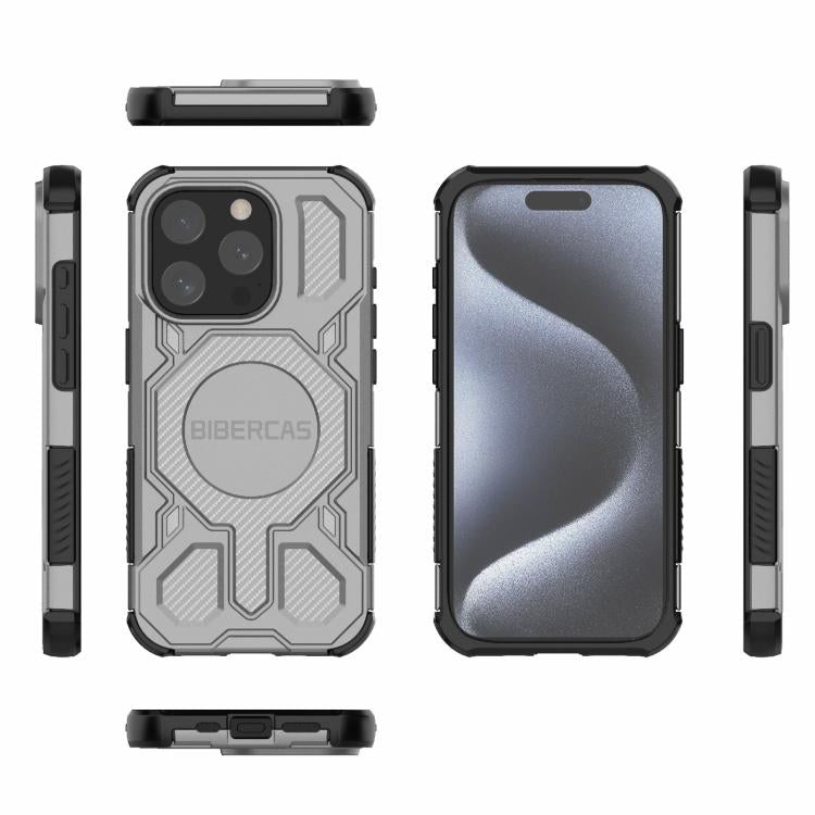 For iPhone 15 Pro BIBERCAS Real Color Series MagSafe Shockproof Phone Case