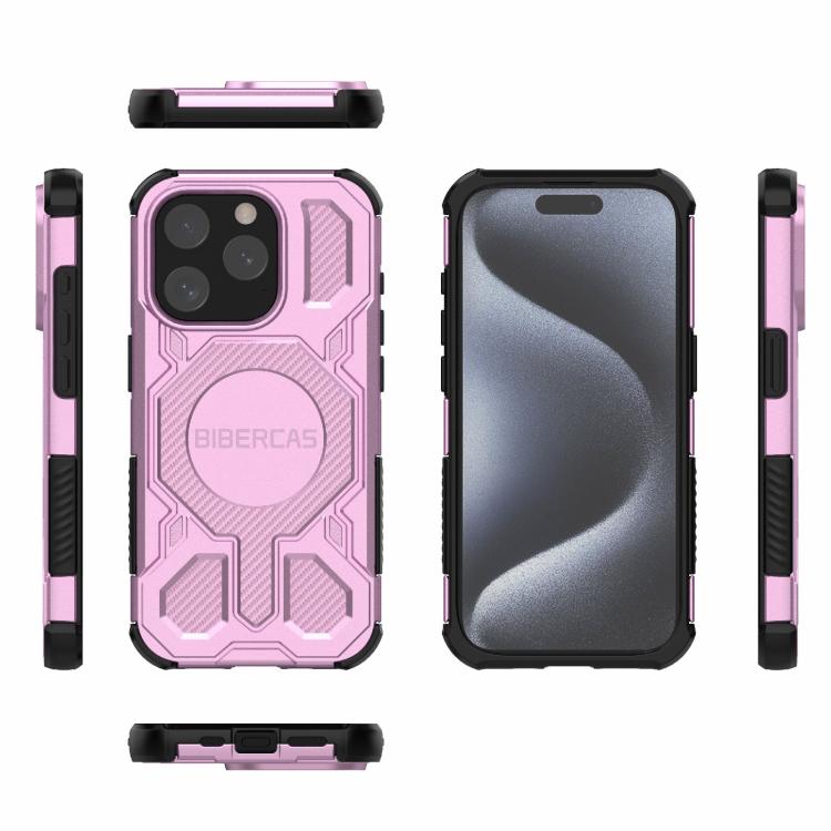 For iPhone 15 Pro BIBERCAS Real Color Series MagSafe Shockproof Phone Case