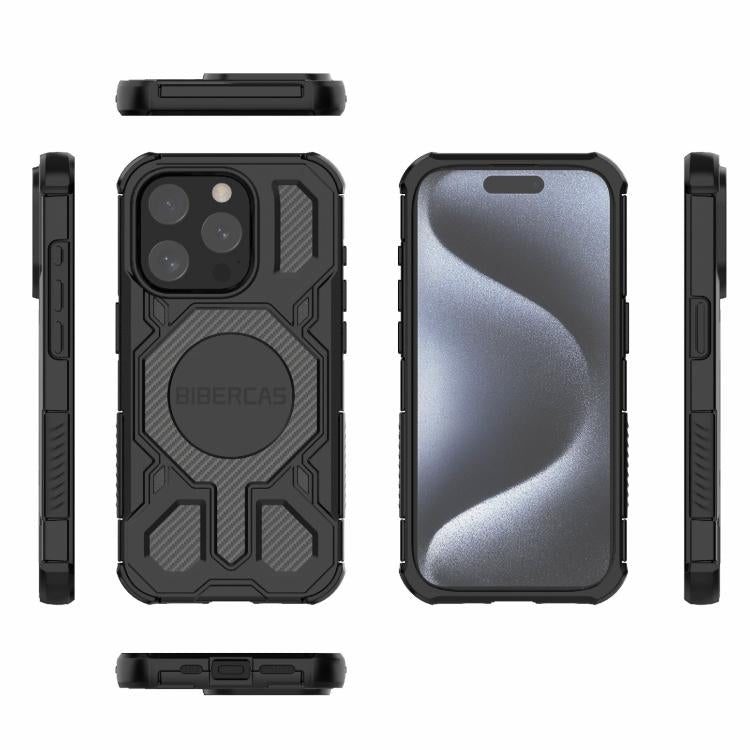 For iPhone 15 Pro BIBERCAS Real Color Series MagSafe Shockproof Phone Case