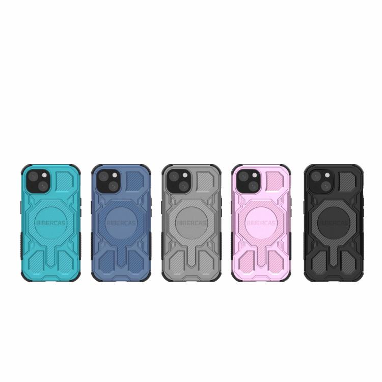 For iPhone 15 BIBERCAS Real Color Series MagSafe Shockproof Phone Case