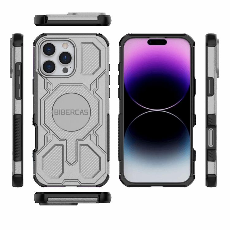 For iPhone 16 Pro Max BIBERCAS Real Color Series MagSafe Shockproof Phone Case