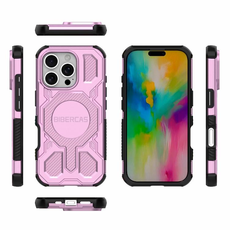For iPhone 16 Pro BIBERCAS Real Color Series MagSafe Shockproof Phone Case