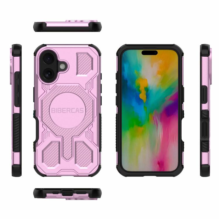 For iPhone 16 BIBERCAS Real Color Series MagSafe Shockproof Phone Case