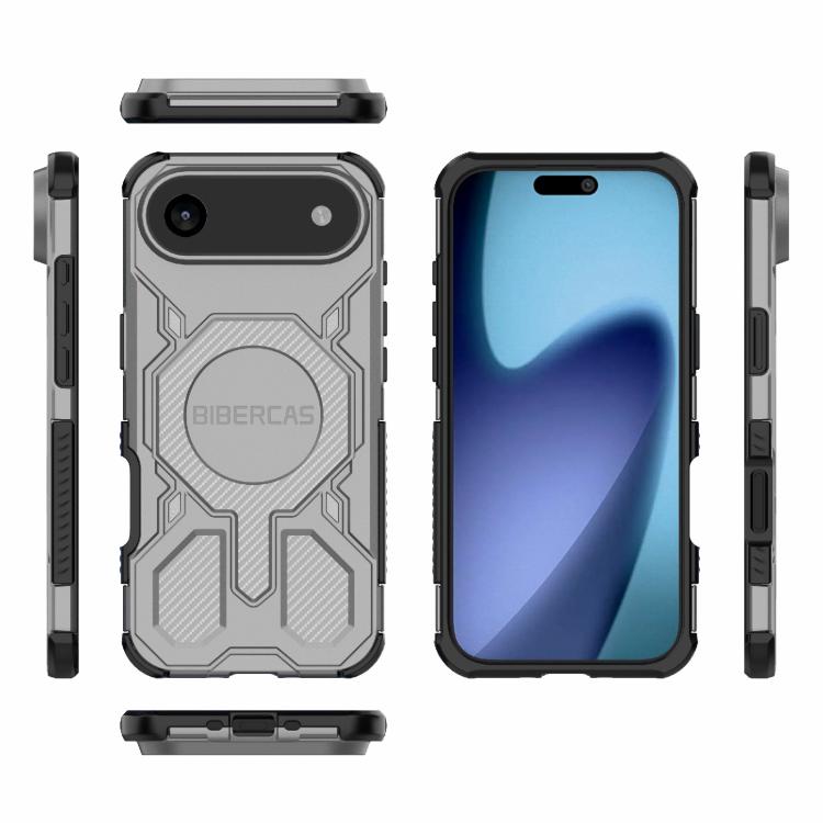 For iPhone Air BIBERCAS Real Color Series MagSafe Shockproof Phone Case