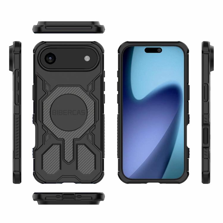For iPhone Air BIBERCAS Real Color Series MagSafe Shockproof Phone Case