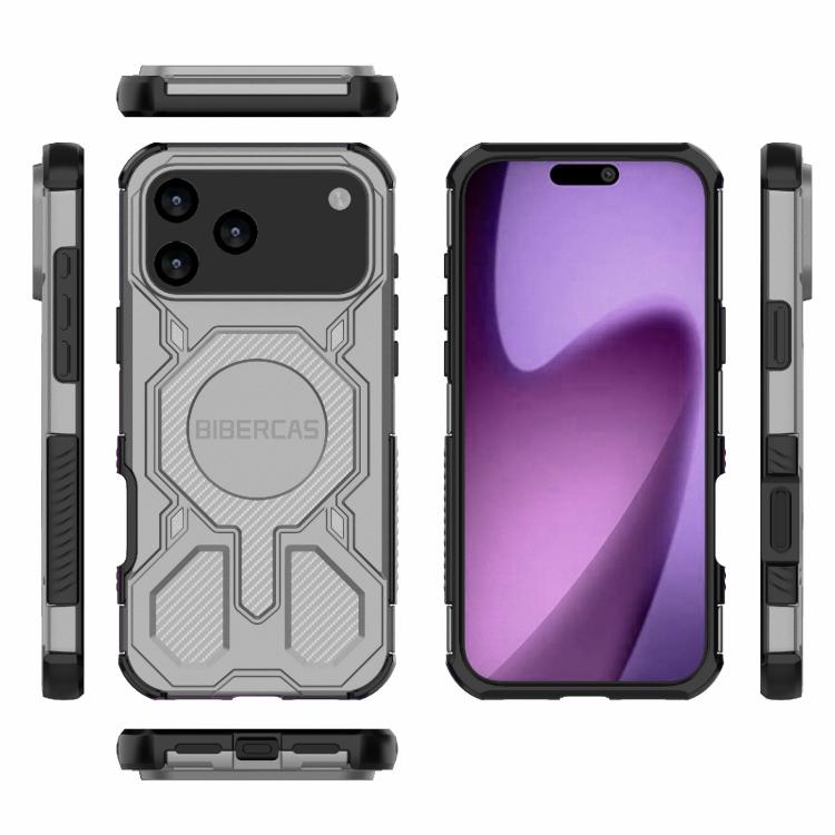 For iPhone 17 Pro Max BIBERCAS Real Color Series MagSafe Shockproof Phone Case