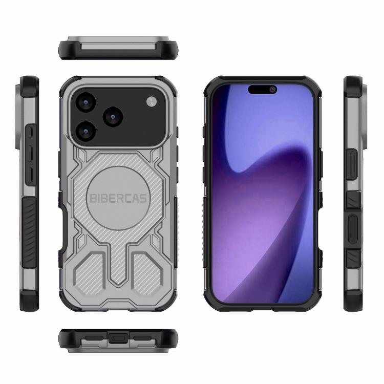 For iPhone 17 Pro BIBERCAS Real Color Series MagSafe Shockproof Phone Case