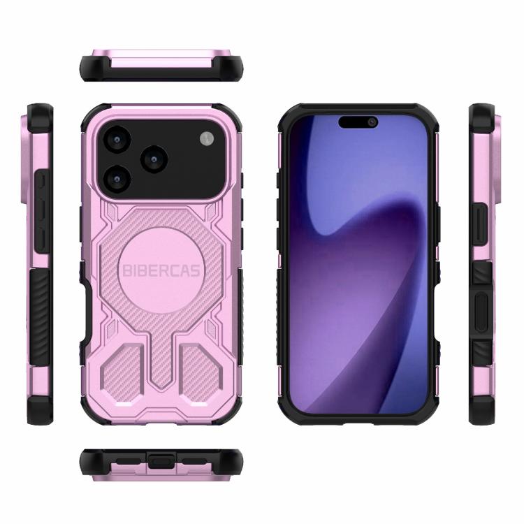 For iPhone 17 Pro BIBERCAS Real Color Series MagSafe Shockproof Phone Case