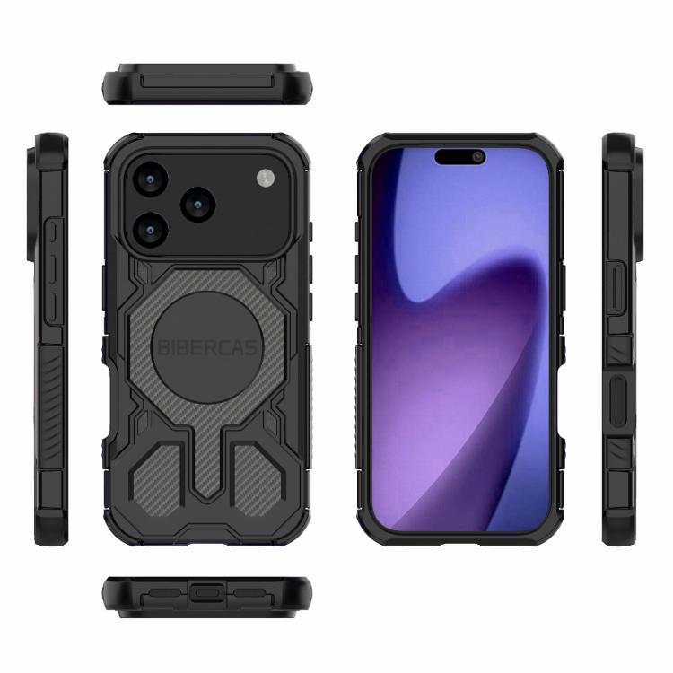 For iPhone 17 Pro BIBERCAS Real Color Series MagSafe Shockproof Phone Case