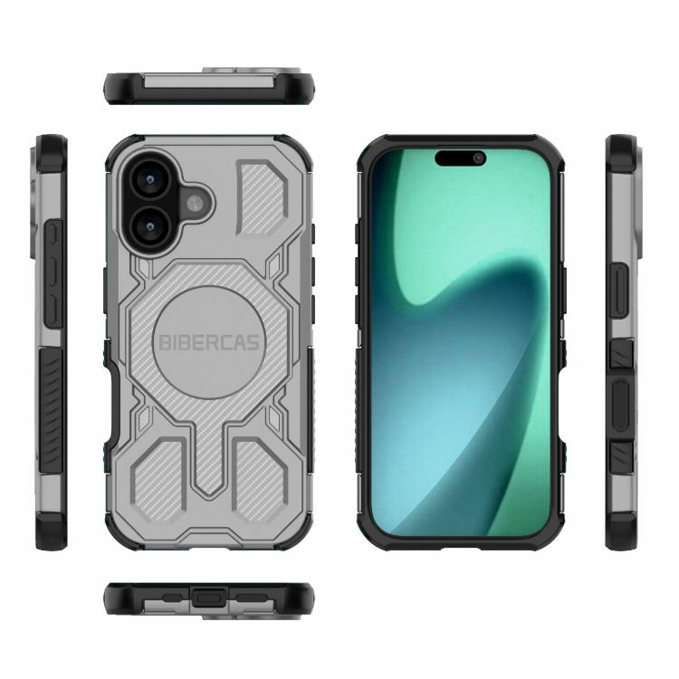 For iPhone 17 BIBERCAS Real Color Series MagSafe Shockproof Phone Case