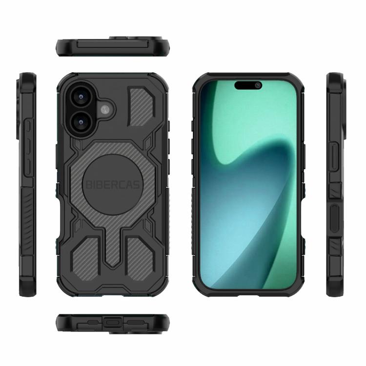 For iPhone 17 BIBERCAS Real Color Series MagSafe Shockproof Phone Case