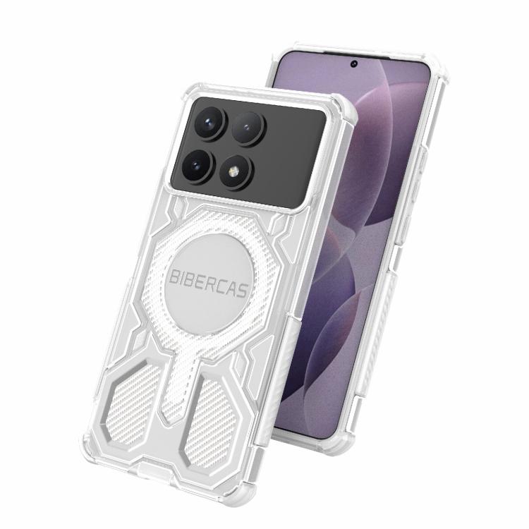 For Redmi K70 BIBERCAS Transparent Color Series MagSafe Air Bag Shockproof Phone Case
