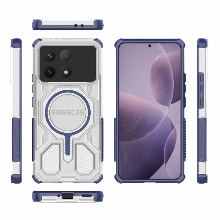For Redmi K70 BIBERCAS Transparent Color Series MagSafe Air Bag Shockproof Phone Case