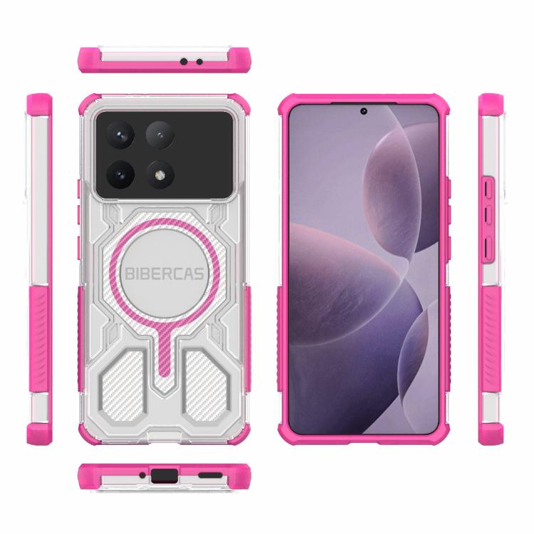 For Redmi K70 BIBERCAS Transparent Color Series MagSafe Air Bag Shockproof Phone Case